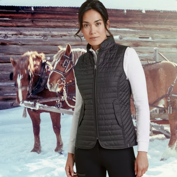 Fouganza Sleeveless Down Riding Black Jacket Veste: Size M - Picture 2 of 9